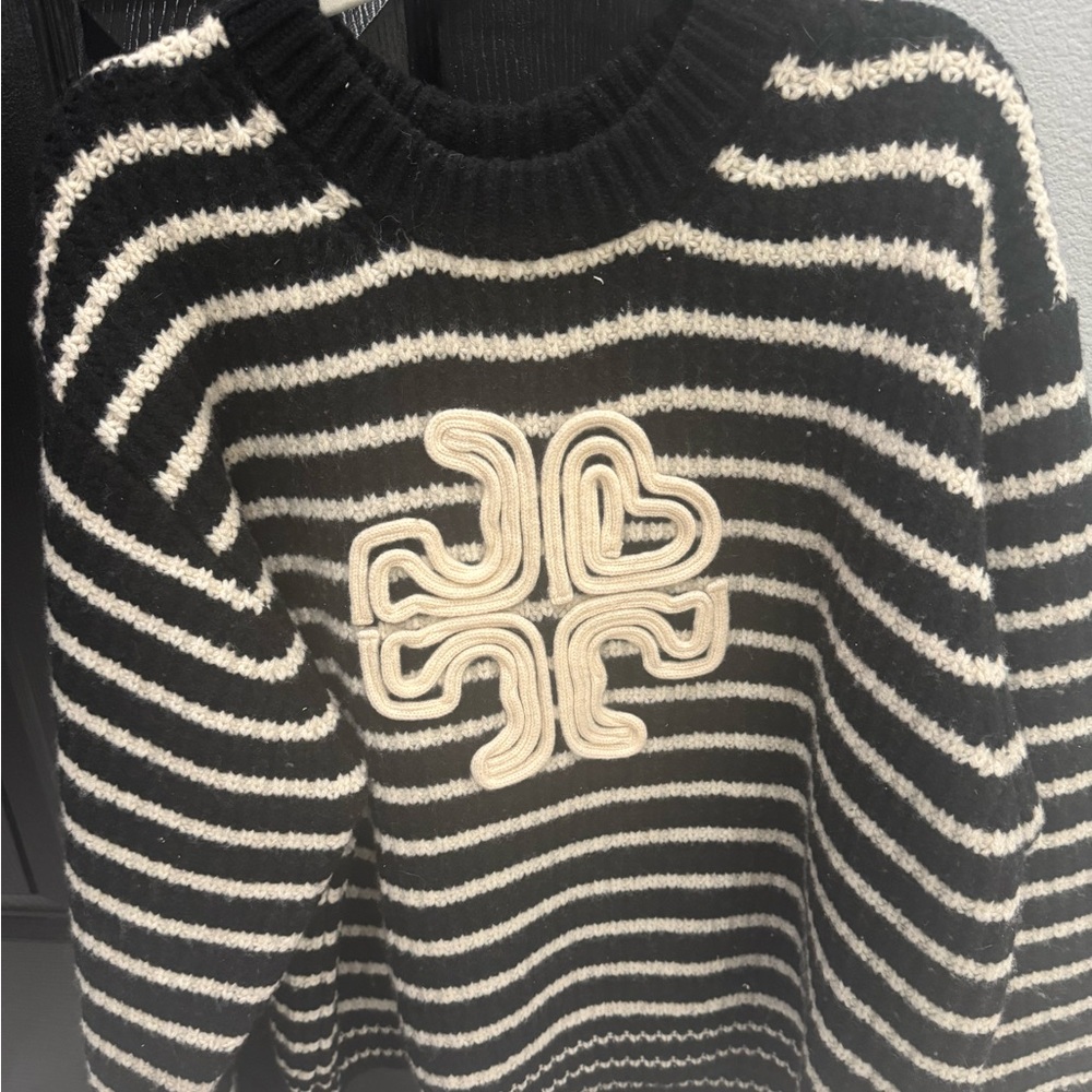 Tory Burch Black and White Knit Sweater